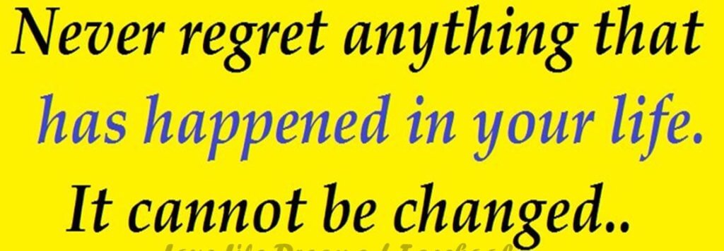 the past cannot be changed